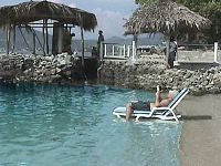 Visitor relaxing at Playa Las Gatas